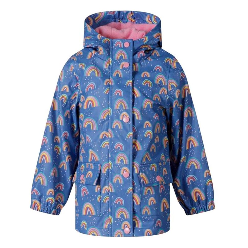 Minoti Girls Rainbow Raincoat / Royal Blue